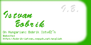 istvan bobrik business card